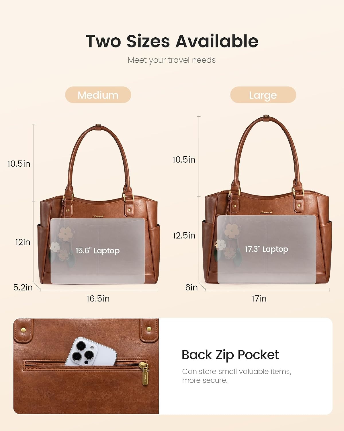 image:imageLOVEVOOK Laptop Bag for Women Vintage Work Tote Teacher Bag with Pendant  Fits 156 Inch Laptop Magnetic Front Pockets fits for Large Bottle Pockets Flower Pendant Fashion Work PurseGreenbeigedark Green