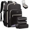 image:imageLOVEVOOK 40L Travel Backpack Flight Approved Carry on Backpack3 Packing CubesWaterproof Personal Item Travel BagTSA Carry on Luggage Suitcase Travel EssentialsGifts for Women amp Menfits 17 LaptopBlackgrey