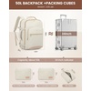 image:imageLOVEVOOK 40L Travel Backpack Flight Approved Carry on Backpack3 Packing CubesWaterproof Personal Item Travel BagTSA Carry on Luggage Suitcase Travel EssentialsGifts for Women amp Menfits 17 LaptopBeigeflesh Beige