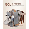 image:imageLOVEVOOK 40L Travel Backpack Flight Approved Carry on Backpack3 Packing CubesWaterproof Personal Item Travel BagTSA Carry on Luggage Suitcase Travel EssentialsGifts for Women amp Menfits 17 LaptopGreybrown