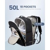 image:imageLOVEVOOK 40L Travel Backpack Flight Approved Carry on Backpack3 Packing CubesWaterproof Personal Item Travel BagTSA Carry on Luggage Suitcase Travel EssentialsGifts for Women amp Menfits 17 LaptopBlackgrey