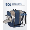 image:imageLOVEVOOK 40L Travel Backpack Flight Approved Carry on Backpack3 Packing CubesWaterproof Personal Item Travel BagTSA Carry on Luggage Suitcase Travel EssentialsGifts for Women amp Menfits 17 LaptopBlue Greenblack