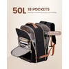 image:imageLOVEVOOK 40L Travel Backpack Flight Approved Carry on Backpack3 Packing CubesWaterproof Personal Item Travel BagTSA Carry on Luggage Suitcase Travel EssentialsGifts for Women amp Menfits 17 LaptopBlackleopard Print