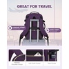 image:imageLOVEVOOK 40L Travel Backpack Flight Approved Carry on Backpack3 Packing CubesWaterproof Personal Item Travel BagTSA Carry on Luggage Suitcase Travel EssentialsGifts for Women amp Menfits 17 LaptopDark Purpleblack2