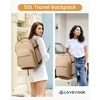image:imageLOVEVOOK 40L Travel Backpack Flight Approved Carry on Backpack3 Packing CubesWaterproof Personal Item Travel BagTSA Carry on Luggage Suitcase Travel EssentialsGifts for Women amp Menfits 17 LaptopBeige  Chestnut Brown