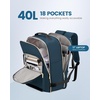image:imageLOVEVOOK 40L Travel Backpack Flight Approved Carry on Backpack3 Packing CubesWaterproof Personal Item Travel BagTSA Carry on Luggage Suitcase Travel EssentialsGifts for Women amp Menfits 17 LaptopDark Blue Greenblack