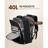 image:imageLOVEVOOK 40L Travel Backpack Flight Approved Carry on Backpack3 Packing CubesWaterproof Personal Item Travel BagTSA Carry on Luggage Suitcase Travel EssentialsGifts for Women amp Menfits 17 LaptopBlackblack