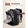 image:imageLOVEVOOK 40L Travel Backpack Flight Approved Carry on Backpack3 Packing CubesWaterproof Personal Item Travel BagTSA Carry on Luggage Suitcase Travel EssentialsGifts for Women amp Menfits 17 LaptopGrey  Midnight Grey