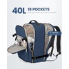 image:imageLOVEVOOK 40L Travel Backpack Flight Approved Carry on Backpack3 Packing CubesWaterproof Personal Item Travel BagTSA Carry on Luggage Suitcase Travel EssentialsGifts for Women amp Menfits 17 LaptopBlue Greenblack