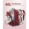 image:imageLOVEVOOK 40L Travel Backpack Flight Approved Carry on Backpack3 Packing CubesWaterproof Personal Item Travel BagTSA Carry on Luggage Suitcase Travel EssentialsGifts for Women amp Menfits 17 LaptopWine Redblack