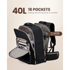 image:imageLOVEVOOK 40L Travel Backpack Flight Approved Carry on Backpack3 Packing CubesWaterproof Personal Item Travel BagTSA Carry on Luggage Suitcase Travel EssentialsGifts for Women amp Menfits 17 LaptopBlackblack