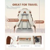 image:imageLOVEVOOK 40L Travel Backpack Flight Approved Carry on Backpack3 Packing CubesWaterproof Personal Item Travel BagTSA Carry on Luggage Suitcase Travel EssentialsGifts for Women amp Menfits 17 LaptopBeigebrown