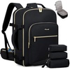 image:imageLOVEVOOK 40L Travel Backpack Flight Approved Carry on Backpack3 Packing CubesWaterproof Personal Item Travel BagTSA Carry on Luggage Suitcase Travel EssentialsGifts for Women amp Menfits 17 LaptopBlackblack