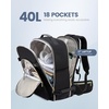 image:imageLOVEVOOK 40L Travel Backpack Flight Approved Carry on Backpack3 Packing CubesWaterproof Personal Item Travel BagTSA Carry on Luggage Suitcase Travel EssentialsGifts for Women amp Menfits 17 LaptopBlackgrey
