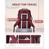 image:imageLOVEVOOK 40L Travel Backpack Flight Approved Carry on Backpack3 Packing CubesWaterproof Personal Item Travel BagTSA Carry on Luggage Suitcase Travel EssentialsGifts for Women amp Menfits 17 LaptopWine Redblack