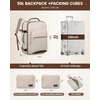 image:imageLOVEVOOK 40L Travel Backpack Flight Approved Carry on Backpack3 Packing CubesWaterproof Personal Item Travel BagTSA Carry on Luggage Suitcase Travel EssentialsGifts for Women amp Menfits 17 LaptopPrimarycoffee
