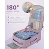 image:imageLOVEVOOK 40L Travel Backpack Flight Approved Carry on Backpack3 Packing CubesWaterproof Personal Item Travel BagTSA Carry on Luggage Suitcase Travel EssentialsGifts for Women amp Menfits 17 LaptopLight Purple
