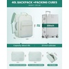 image:imageLOVEVOOK 40L Travel Backpack Flight Approved Carry on Backpack3 Packing CubesWaterproof Personal Item Travel BagTSA Carry on Luggage Suitcase Travel EssentialsGifts for Women amp Menfits 17 LaptopTurquoiseturquoise