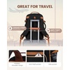 image:imageLOVEVOOK 40L Travel Backpack Flight Approved Carry on Backpack3 Packing CubesWaterproof Personal Item Travel BagTSA Carry on Luggage Suitcase Travel EssentialsGifts for Women amp Menfits 17 LaptopBlackleopard Print