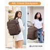 image:imageLOVEVOOK 40L Travel Backpack Flight Approved Carry on Backpack3 Packing CubesWaterproof Personal Item Travel BagTSA Carry on Luggage Suitcase Travel EssentialsGifts for Women amp Menfits 17 LaptopDark Coffee  Black