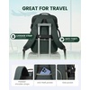 image:imageLOVEVOOK 40L Travel Backpack Flight Approved Carry on Backpack3 Packing CubesWaterproof Personal Item Travel BagTSA Carry on Luggage Suitcase Travel EssentialsGifts for Women amp Menfits 17 LaptopDark Greenblack1