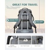 image:imageLOVEVOOK 40L Travel Backpack Flight Approved Carry on Backpack3 Packing CubesWaterproof Personal Item Travel BagTSA Carry on Luggage Suitcase Travel EssentialsGifts for Women amp Menfits 17 LaptopGrayblack