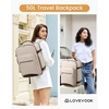 image:imageLOVEVOOK 40L Travel Backpack Flight Approved Carry on Backpack3 Packing CubesWaterproof Personal Item Travel BagTSA Carry on Luggage Suitcase Travel EssentialsGifts for Women amp Menfits 17 LaptopLight Pink  Dark Brown