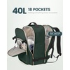 image:imageLOVEVOOK 40L Travel Backpack Flight Approved Carry on Backpack3 Packing CubesWaterproof Personal Item Travel BagTSA Carry on Luggage Suitcase Travel EssentialsGifts for Women amp Menfits 17 LaptopDark Greenblack1