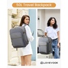image:imageLOVEVOOK 40L Travel Backpack Flight Approved Carry on Backpack3 Packing CubesWaterproof Personal Item Travel BagTSA Carry on Luggage Suitcase Travel EssentialsGifts for Women amp Menfits 17 LaptopGrey  Midnight Grey