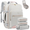 image:imageLOVEVOOK 40L Travel Backpack Flight Approved Carry on Backpack3 Packing CubesWaterproof Personal Item Travel BagTSA Carry on Luggage Suitcase Travel EssentialsGifts for Women amp Menfits 17 LaptopAlight Graypink