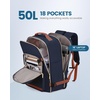 image:imageLOVEVOOK 40L Travel Backpack Flight Approved Carry on Backpack3 Packing CubesWaterproof Personal Item Travel BagTSA Carry on Luggage Suitcase Travel EssentialsGifts for Women amp Menfits 17 LaptopDark Bluebrown
