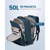 image:imageLOVEVOOK 40L Travel Backpack Flight Approved Carry on Backpack3 Packing CubesWaterproof Personal Item Travel BagTSA Carry on Luggage Suitcase Travel EssentialsGifts for Women amp Menfits 17 LaptopDark Blue Greenblack