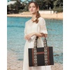image:imageLOVEVOOK Canvas Purses for Women Crossbody Bags with Top Handle Boho Aztec Tote Handbag Shoulder Bag Satchel for Gift