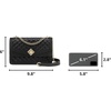 image:imageLOVEVOOK Crossbody Bags for Women Leather Quilted Shoulder Bag with Chain Strap Trendy Clutch Satchel Ladies Evening Bag
