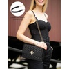 image:imageLOVEVOOK Crossbody Bags for Women Leather Quilted Shoulder Bag with Chain Strap Trendy Clutch Satchel Ladies Evening Bag