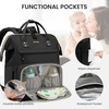 image:imageLOVEVOOK Diaper Bag Backpack Baby Bag with Changing Station Large Diaper Backpack for Mom Dads Waterproof Mommy Bag for Boy and Girl Travel Essential Baby Shower BlackBeigeBlack