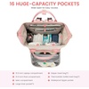 image:imageLOVEVOOK Diaper Bag Backpack Baby Bag with Changing Station Large Diaper Backpack for Mom Dads Waterproof Mommy Bag for Boy and Girl Travel Essential Baby Shower BlackBeigePinkbeige