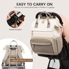 image:imageLOVEVOOK Diaper Bag Backpack Baby Bag with Changing Station Large Diaper Backpack for Mom Dads Waterproof Mommy Bag for Boy and Girl Travel Essential Baby Shower BlackBeigeKhakibeige