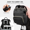 image:imageLOVEVOOK Diaper Bag Backpack Baby Bag with Changing Station Large Diaper Backpack for Mom Dads Waterproof Mommy Bag for Boy and Girl Travel Essential Baby Shower BlackBeigeBlack
