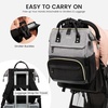 image:imageLOVEVOOK Diaper Bag Backpack Baby Bag with Changing Station Large Diaper Backpack for Mom Dads Waterproof Mommy Bag for Boy and Girl Travel Essential Baby Shower BlackBeigeBlackgrey