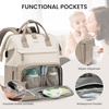 image:imageLOVEVOOK Diaper Bag Backpack Baby Bag with Changing Station Large Diaper Backpack for Mom Dads Waterproof Mommy Bag for Boy and Girl Travel Essential Baby Shower BlackBeigeKhakibeige