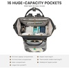 image:imageLOVEVOOK Diaper Bag Backpack Baby Bag with Changing Station Large Diaper Backpack for Mom Dads Waterproof Mommy Bag for Boy and Girl Travel Essential Baby Shower BlackBeigeBlack