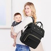 image:imageLOVEVOOK Diaper Bag Backpack Baby Bag with Changing Station Large Diaper Backpack for Mom Dads Waterproof Mommy Bag for Boy and Girl Travel Essential Baby Shower BlackBeigeBlack