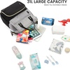 image:imageLOVEVOOK Diaper Bag Backpack Baby Bag with Changing Station Large Diaper Backpack for Mom Dads Waterproof Mommy Bag for Boy and Girl Travel Essential Baby Shower BlackBeigeBlackgrey