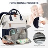 image:imageLOVEVOOK Diaper Bag Backpack Baby Bag with Changing Station Large Diaper Backpack for Mom Dads Waterproof Mommy Bag for Boy and Girl Travel Essential Baby Shower BlackBeigeNavy Bluebeige