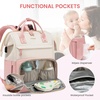 image:imageLOVEVOOK Diaper Bag Backpack Baby Bag with Changing Station Large Diaper Backpack for Mom Dads Waterproof Mommy Bag for Boy and Girl Travel Essential Baby Shower BlackBeigePinkbeige
