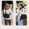 image:imageLOVEVOOK Diaper Bag BackpackTote Bag with Insulated Pockets Changing Pad  Diaper Tote BagChanging PadLarge BagPacifier CaseAntiTheft156 Inch Laptop Backpack for WomenBlackwhitebrown