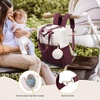 image:imageLOVEVOOK Diaper Bag BackpackTote Bag with Insulated Pockets Changing Pad  Diaper Tote BagChanging PadLarge BagPacifier CaseAntiTheft156 Inch Laptop Backpack for WomenRedwhite