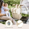image:imageLOVEVOOK Diaper Bag BackpackTote Bag with Insulated Pockets Changing Pad  Diaper Tote BagChanging PadLarge BagPacifier CaseAntiTheft156 Inch Laptop Backpack for WomenNude Pink and White
