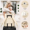 image:imageLOVEVOOK Diaper Bag BackpackTote Bag with Insulated Pockets Changing Pad  Diaper Tote BagChanging PadLarge BagPacifier CaseAntiTheft156 Inch Laptop Backpack for WomenNude Pink and White